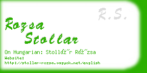 rozsa stollar business card